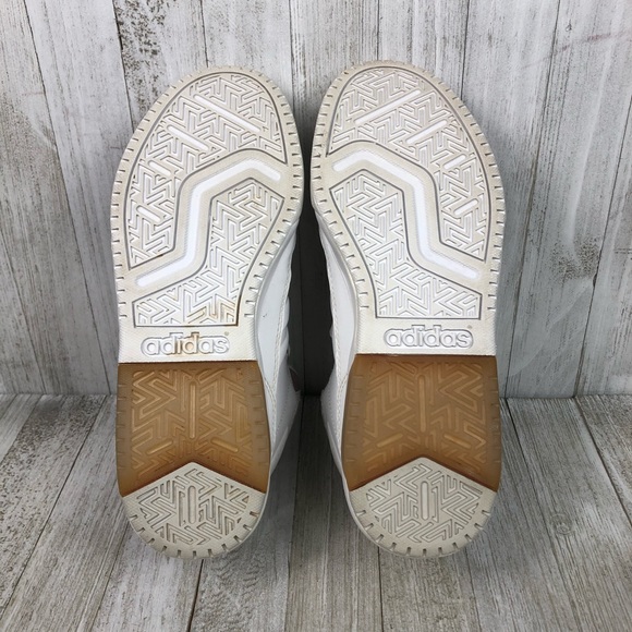 Adidas Womens 7.5 Play9tis Hi-Top Sneaker White Cheetah Leopard Animal Print - Picture 6 of 7